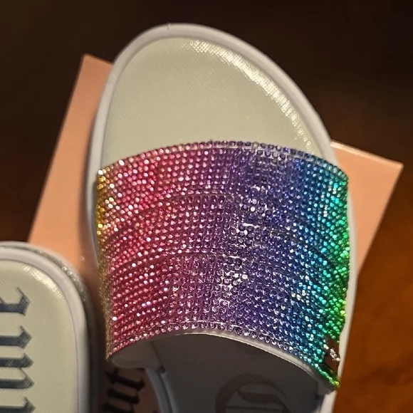 Juicy Couture Glitter Gradient Slides - Picture 2 of 16